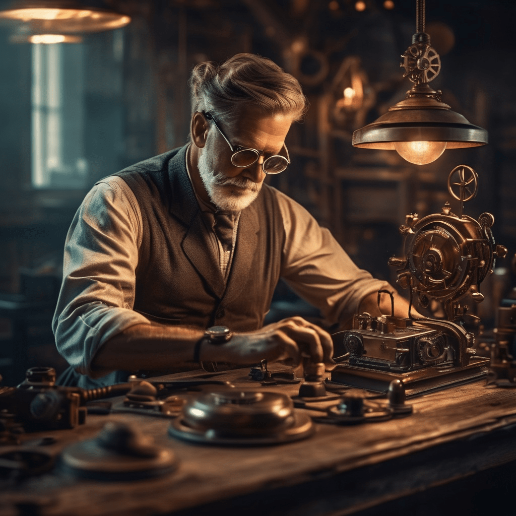 Digital marketing steampunk craftsman 